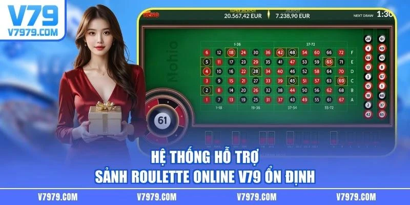 Hệ thống hỗ trợ sảnh roulette online V79 ổn định